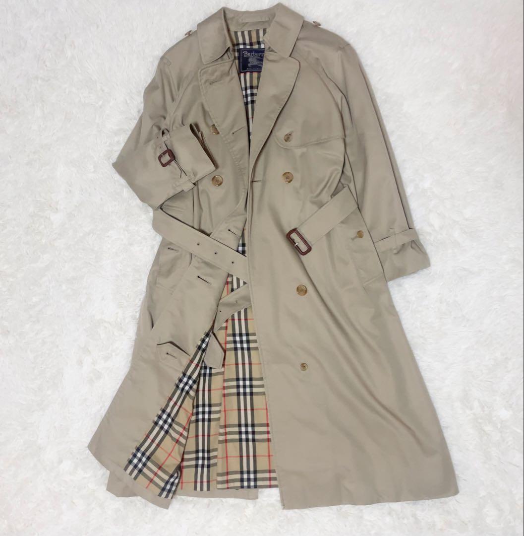 美品/英国製ビンテージ✨バーバリートレンチコート ノバチェック 8PetiteＭ