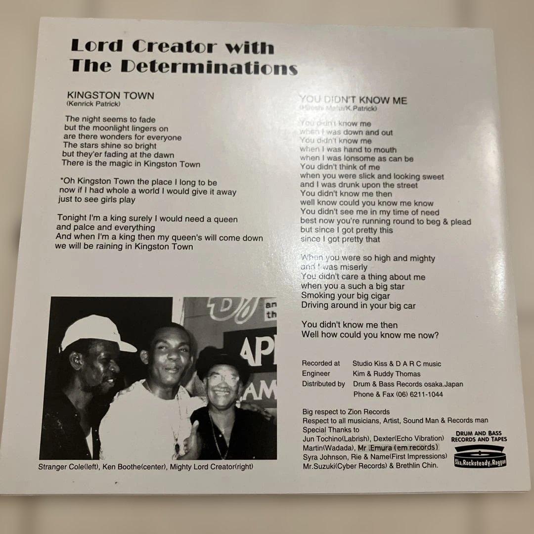 洋楽 Lord Creator, Determinations
