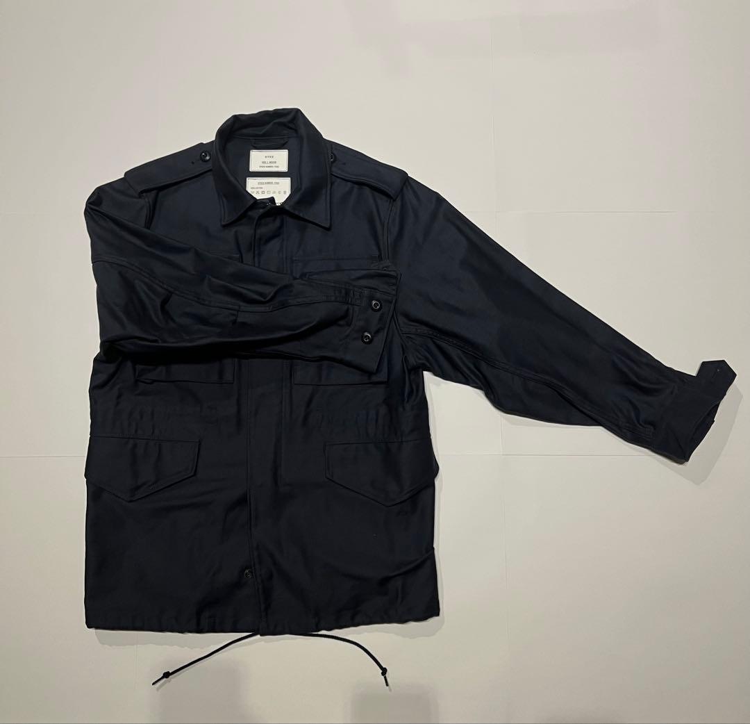 【美品】HYKEハイク　フィールドジャケット　ネイビー