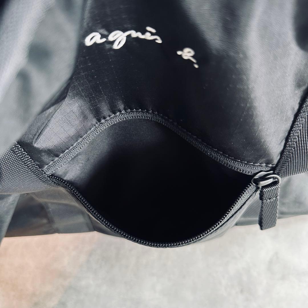 agnes b. 2wayボストンバッグ　ナイロン　黒