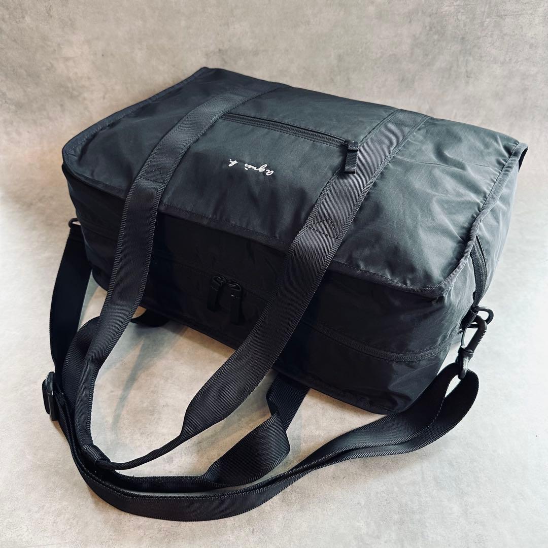 agnes b. 2wayボストンバッグ　ナイロン　黒
