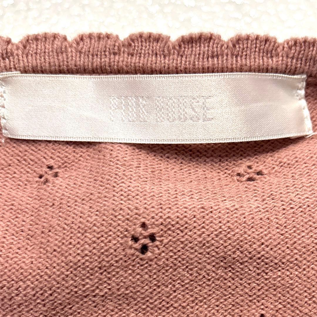 【美品/2020年】ピンクハウス　フリル　カーディガン　ボレロ　リボン　ニット