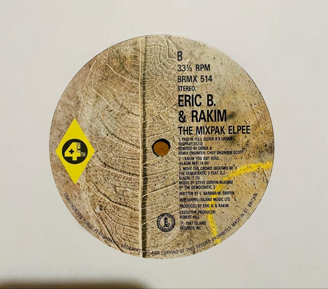 レアリミックス盤ERIC B. & RAKIM THE MIXPAK ELPEE