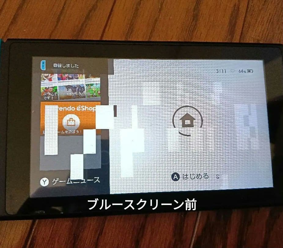 Switch 本体 ブルースクリーン ジャンク品