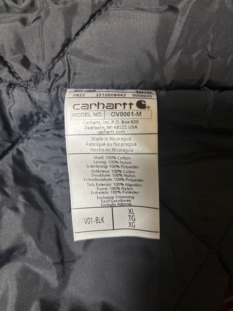 Carhartt DUCK VEST ブラック XL カーハート ダックベスト
