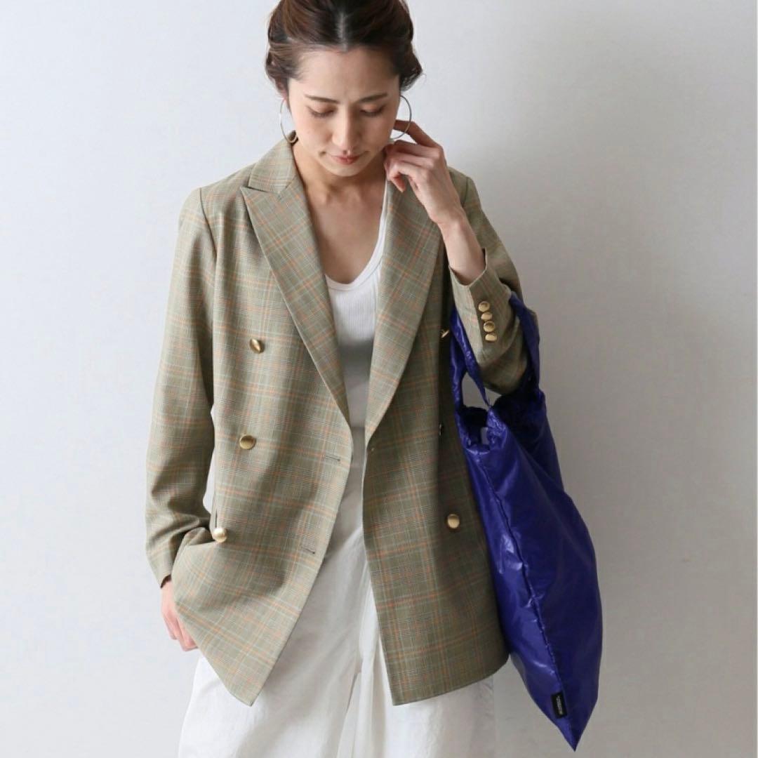 FRAMeWORK グレンチェック ダブルジャケット 金ボタン　人気　36 美品
