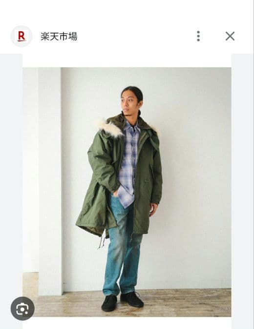 BEAMS M-65タイプモッズコート Mサイズ オリーブ