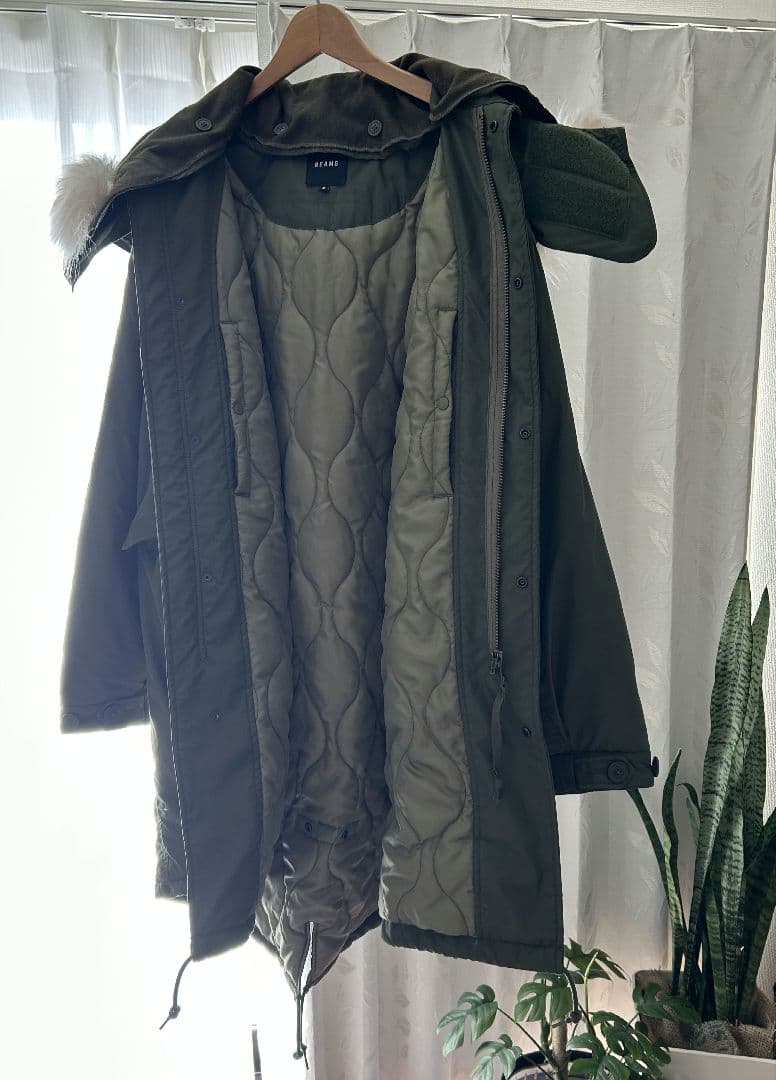 BEAMS M-65タイプモッズコート Mサイズ オリーブ