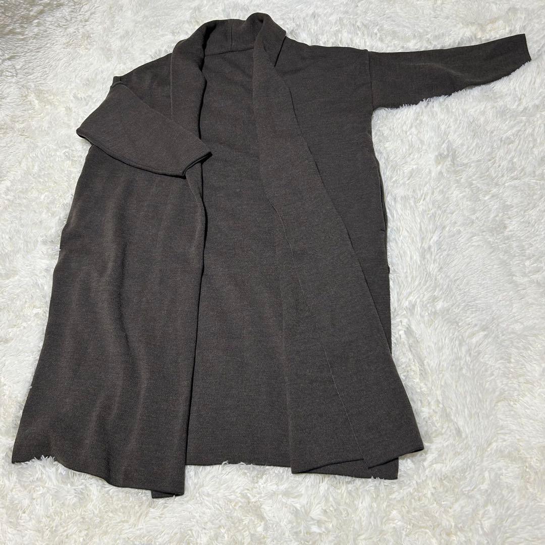 美品 ドゥーズィエムクラス ニットカーディガン ウール ブラウン ガウン