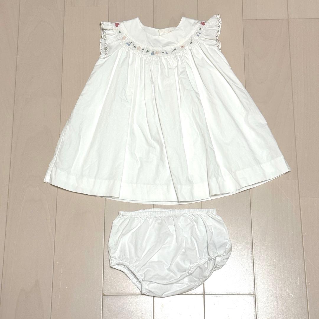 ボンポワン bonpoint ドレス ワンピース ブルマ セット 18M 双子