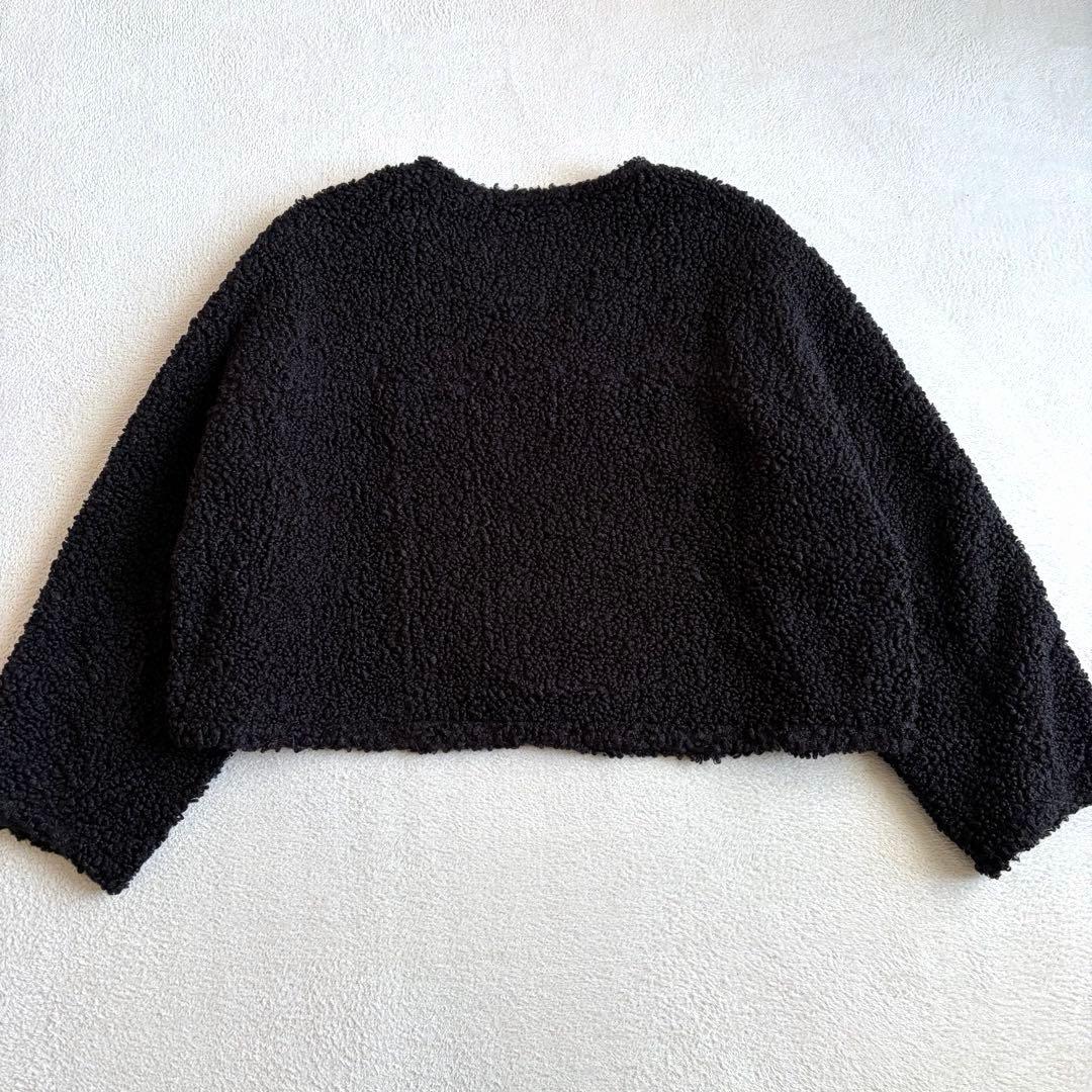 やす SUM1 STYLE ボアブルゾン付き3WAY馬刺繍コート ブラック