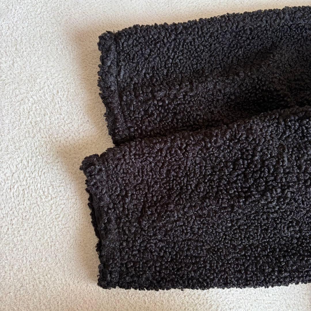 やす SUM1 STYLE ボアブルゾン付き3WAY馬刺繍コート ブラック