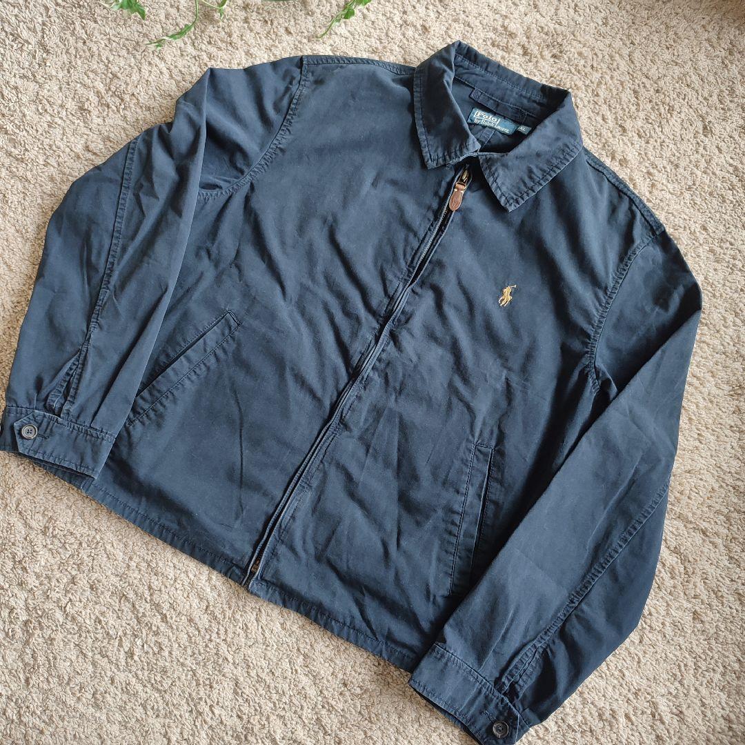 神フェード！90s Polo by Ralph Laurenスイングトップ紺タグ