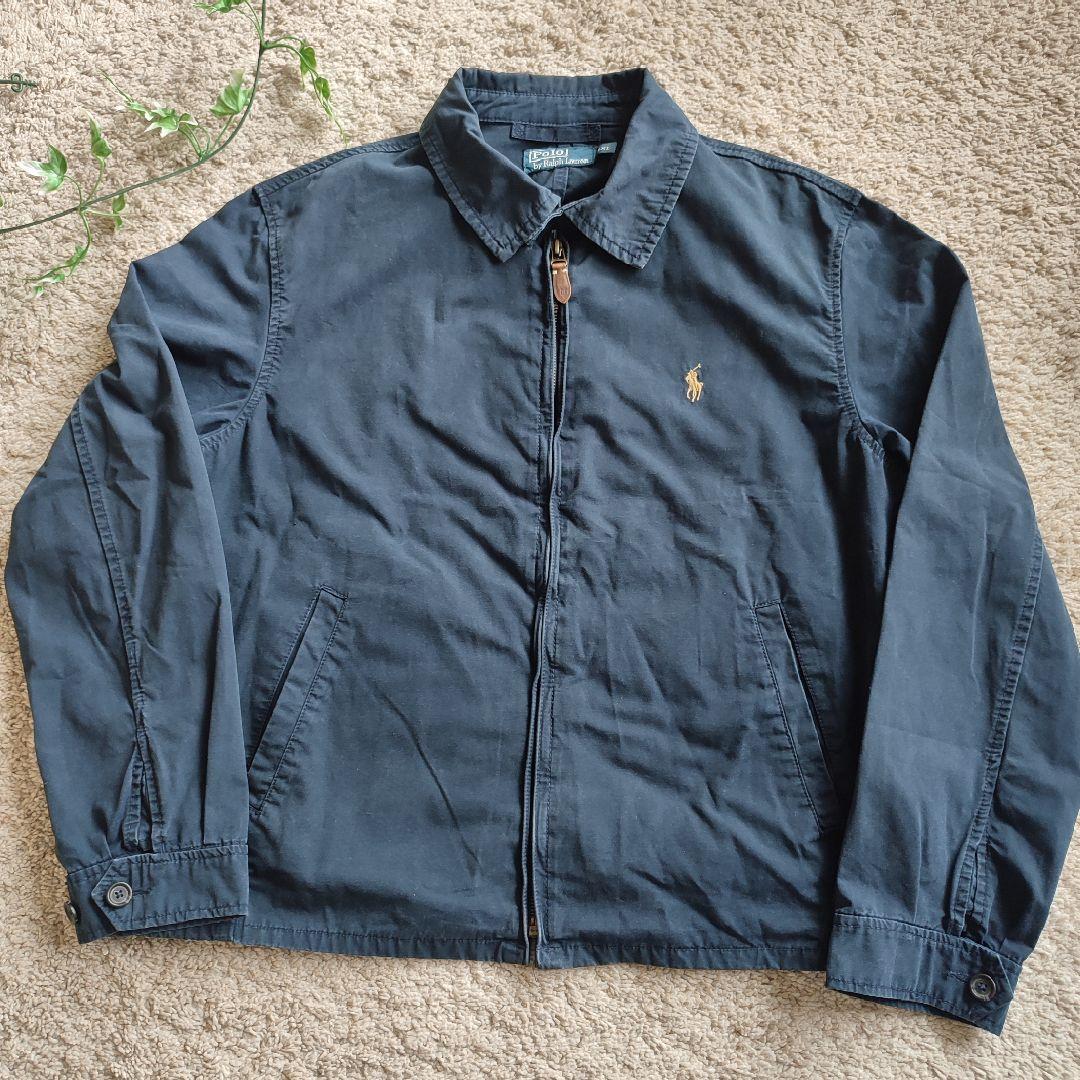 神フェード！90s Polo by Ralph Laurenスイングトップ紺タグ