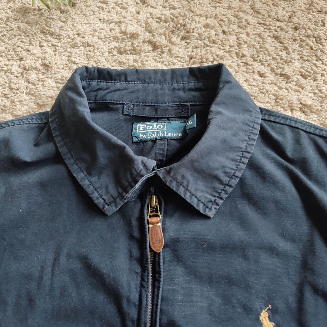 神フェード！90s Polo by Ralph Laurenスイングトップ紺タグ