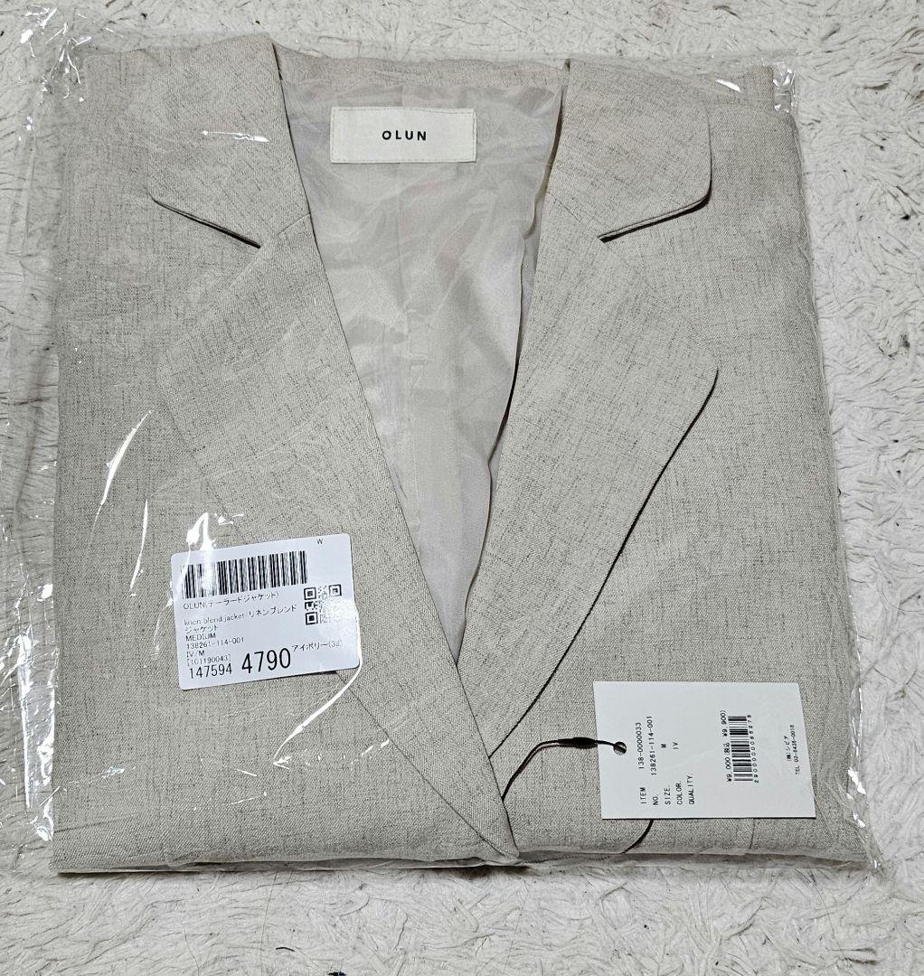 新品　OLUN linen blend jacket リネンブレンドジャケット