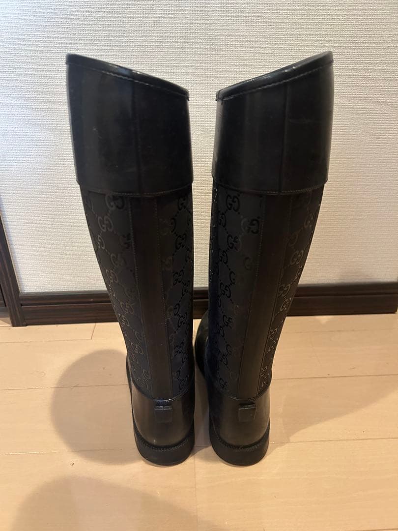 GUCCI レインブーツ24cmブラック