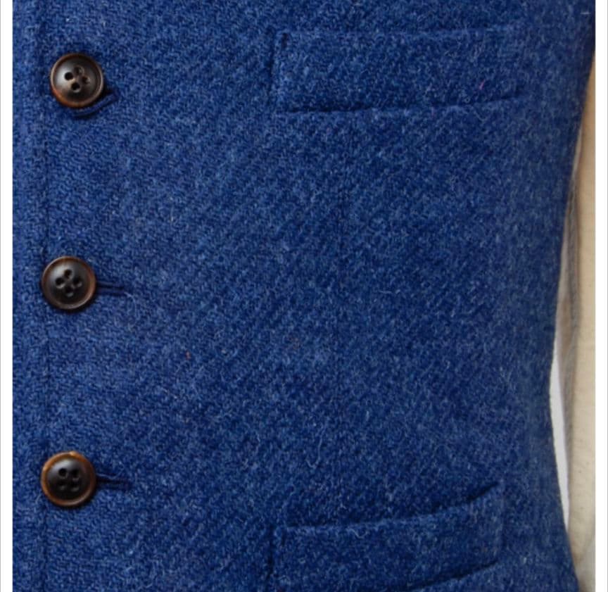 ナイジェルケーボン MALLORY BEST HARRIS TWEED ネイビー