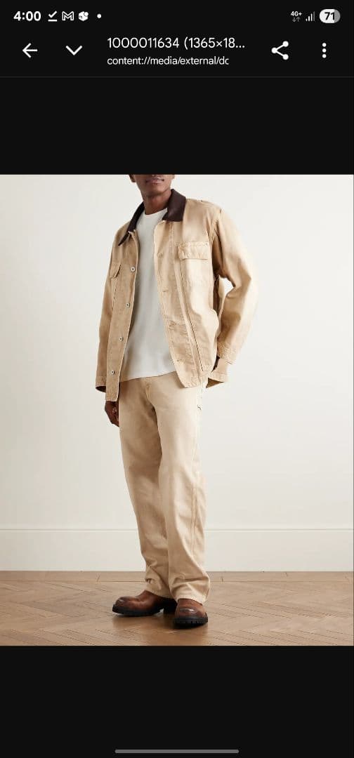 ジャケット・アウター AURALEE ORGANIC COTTON DUCK BLOUSON (5)