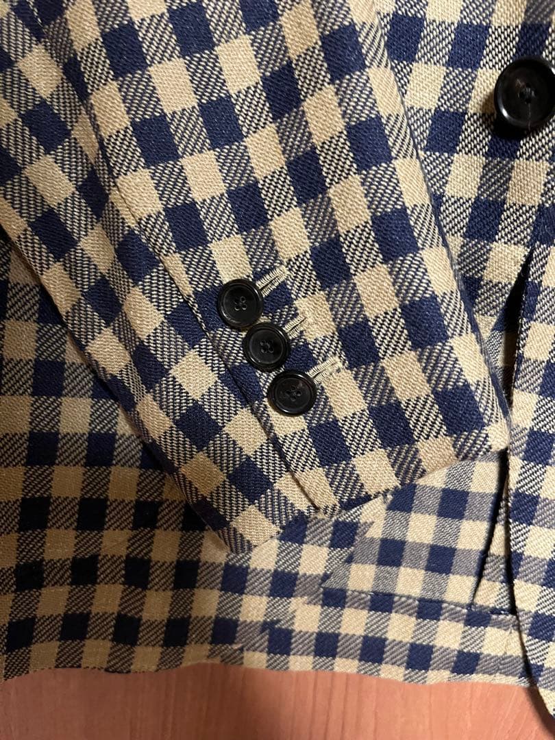 EDIFICE ✖️ DORMEUIL ウール　チェックジャケット　サイズ46