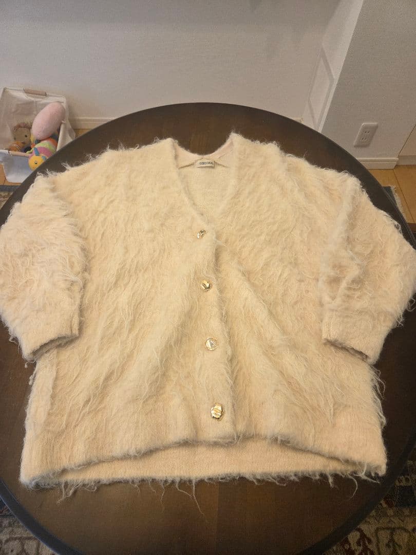COCO DEAL ロングシャギーカーディガン