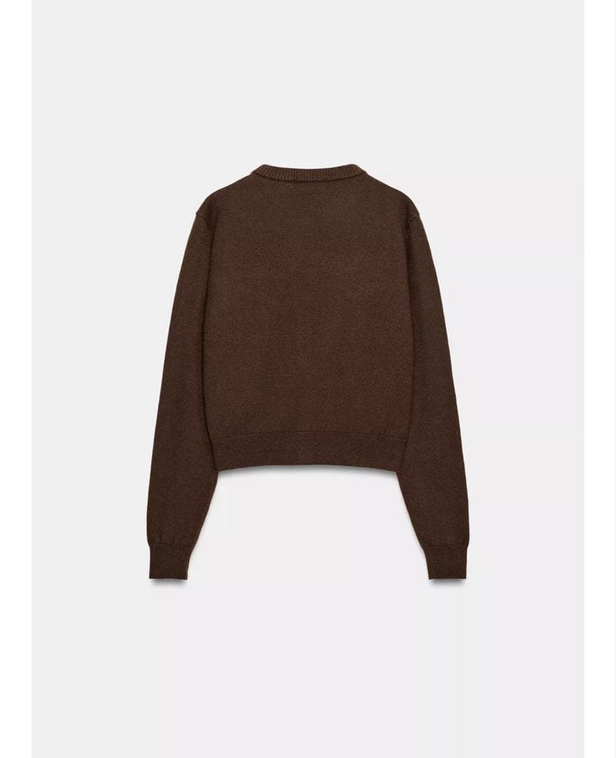 ZARA ザラ　コントラストニットカーディガン
