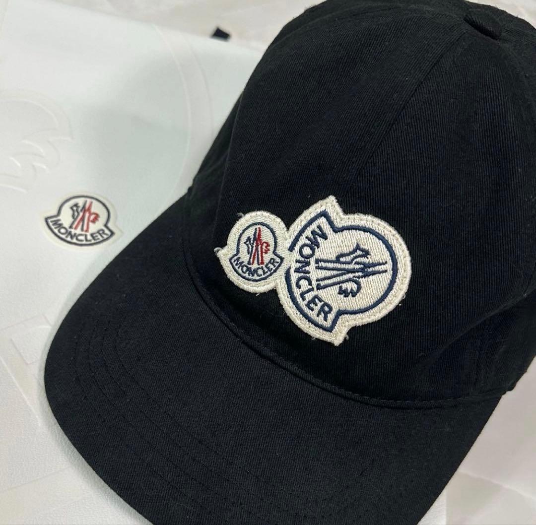 1*0様 美品！MONCLER ダブルワッペン キャップ