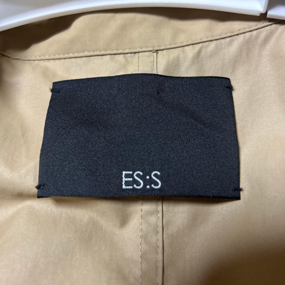 ★即売切デザイン★ ES:S トレンチコート　2サイズ　日本製　ベージュ　ロング