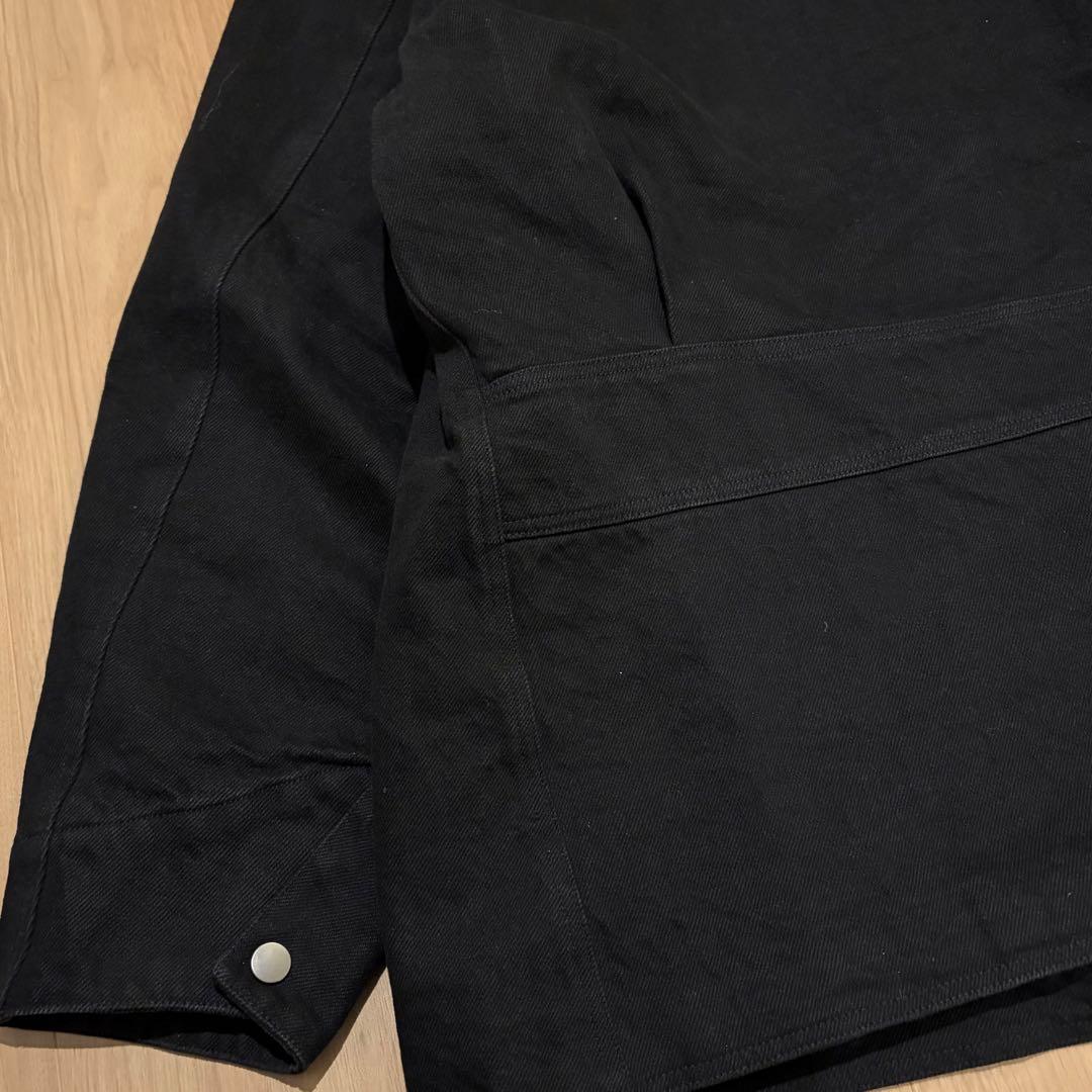 Denim leather jacket /カバーオール / Black
