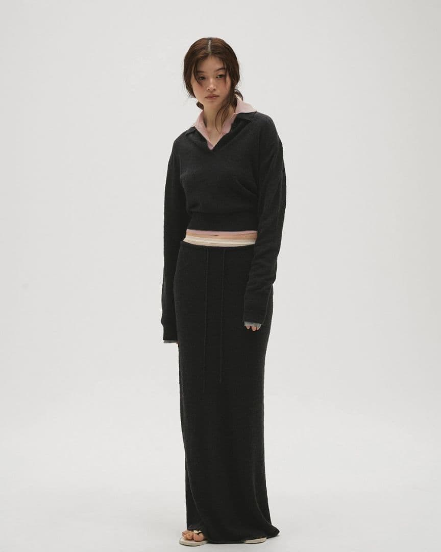 新品 38 グレー todayful Miniboucle Knit Skirt