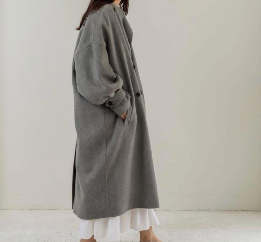 【3月中】deres long oval coat ウールカシミヤ ロングコート