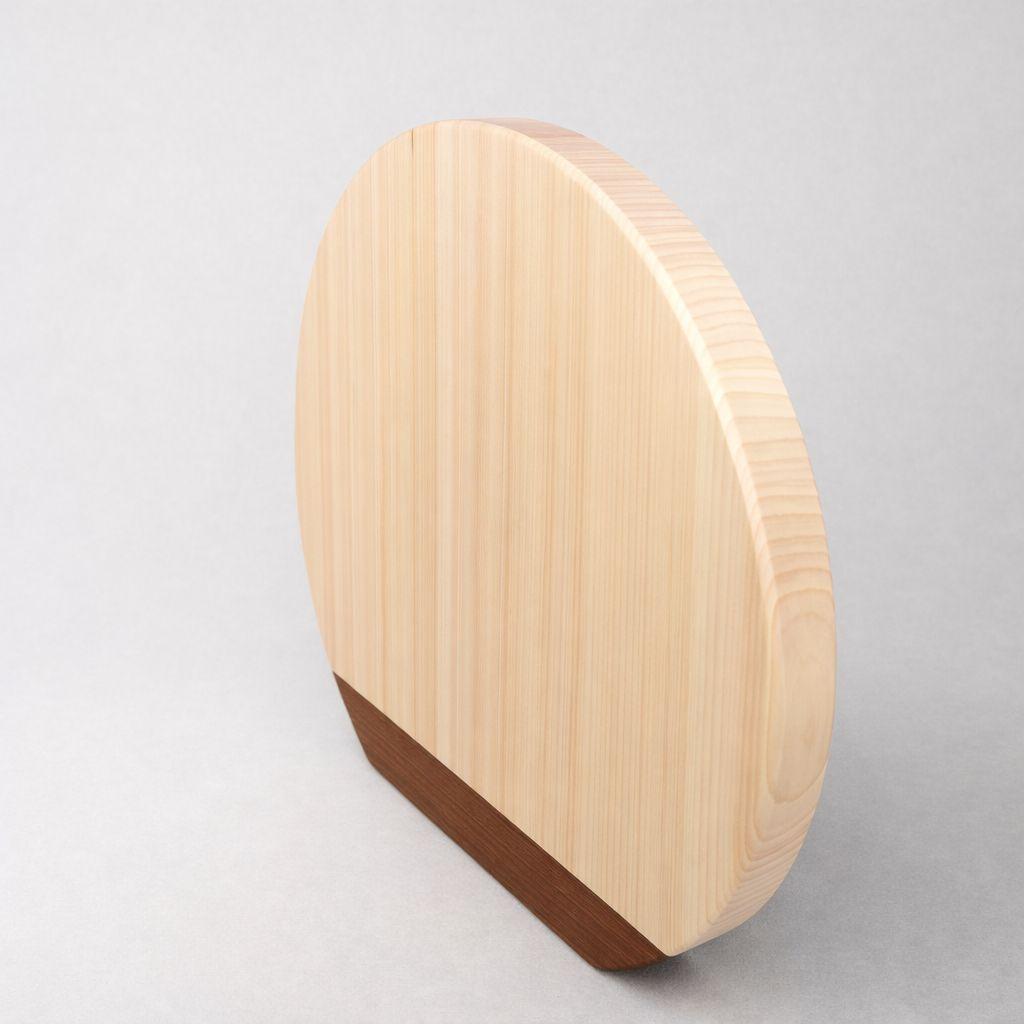 【アウトレット品】ひのき×チークのまな板○32cm 自立タイプ