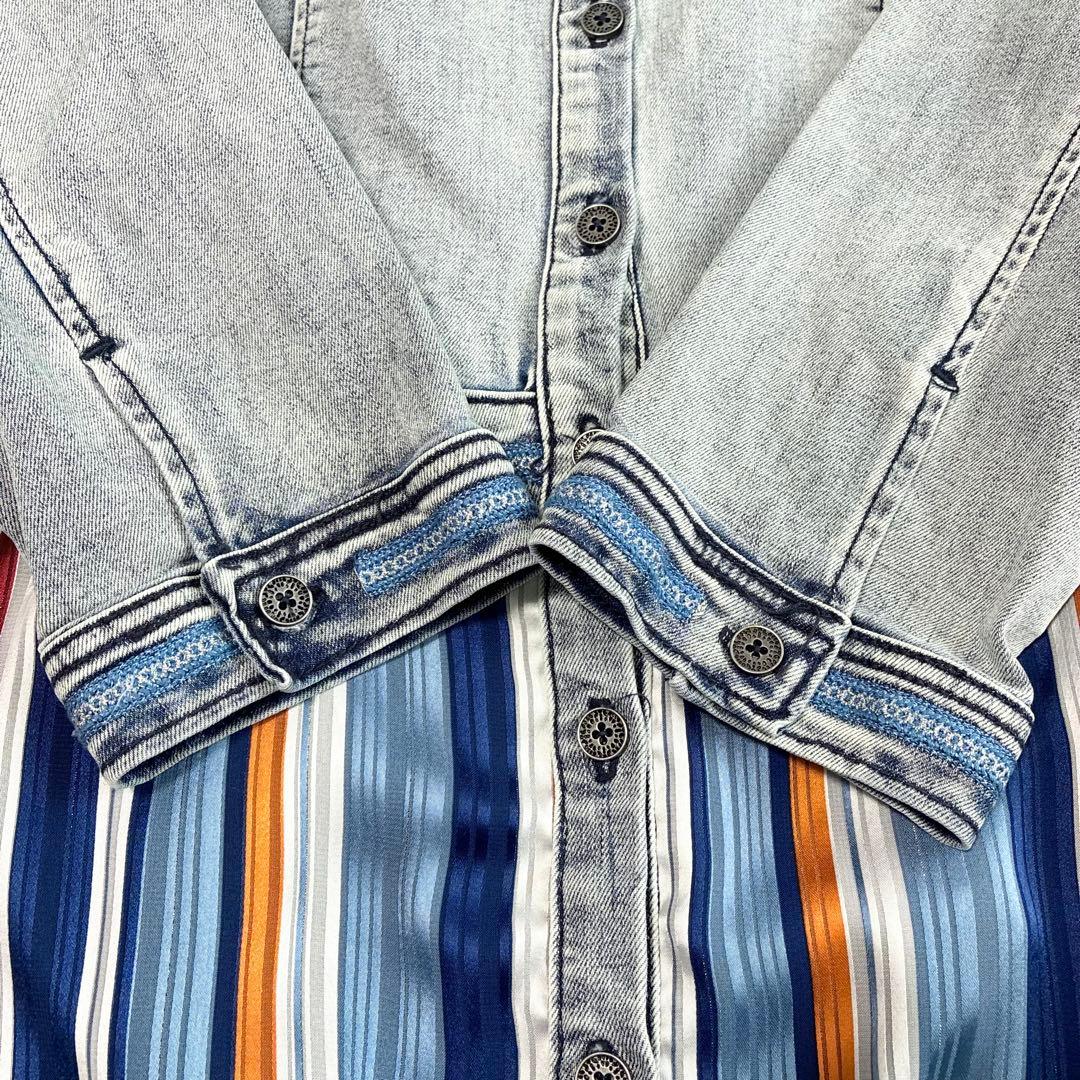 未使用級✨Desigual デニムドッキングワンピース マルチカラー 3XL