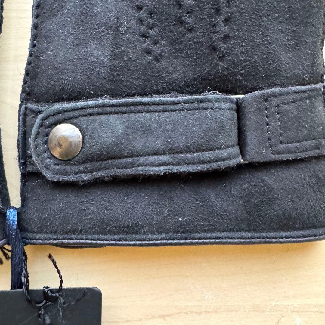 ★新品★GALA GLOVES　メンズ　高級レザー手袋　スエード　ベルト　黒