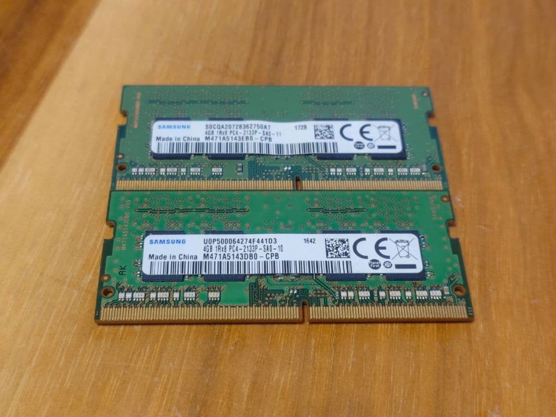 ミドリ　PCメモリ　サムスン　マイクロン4GB✕4枚