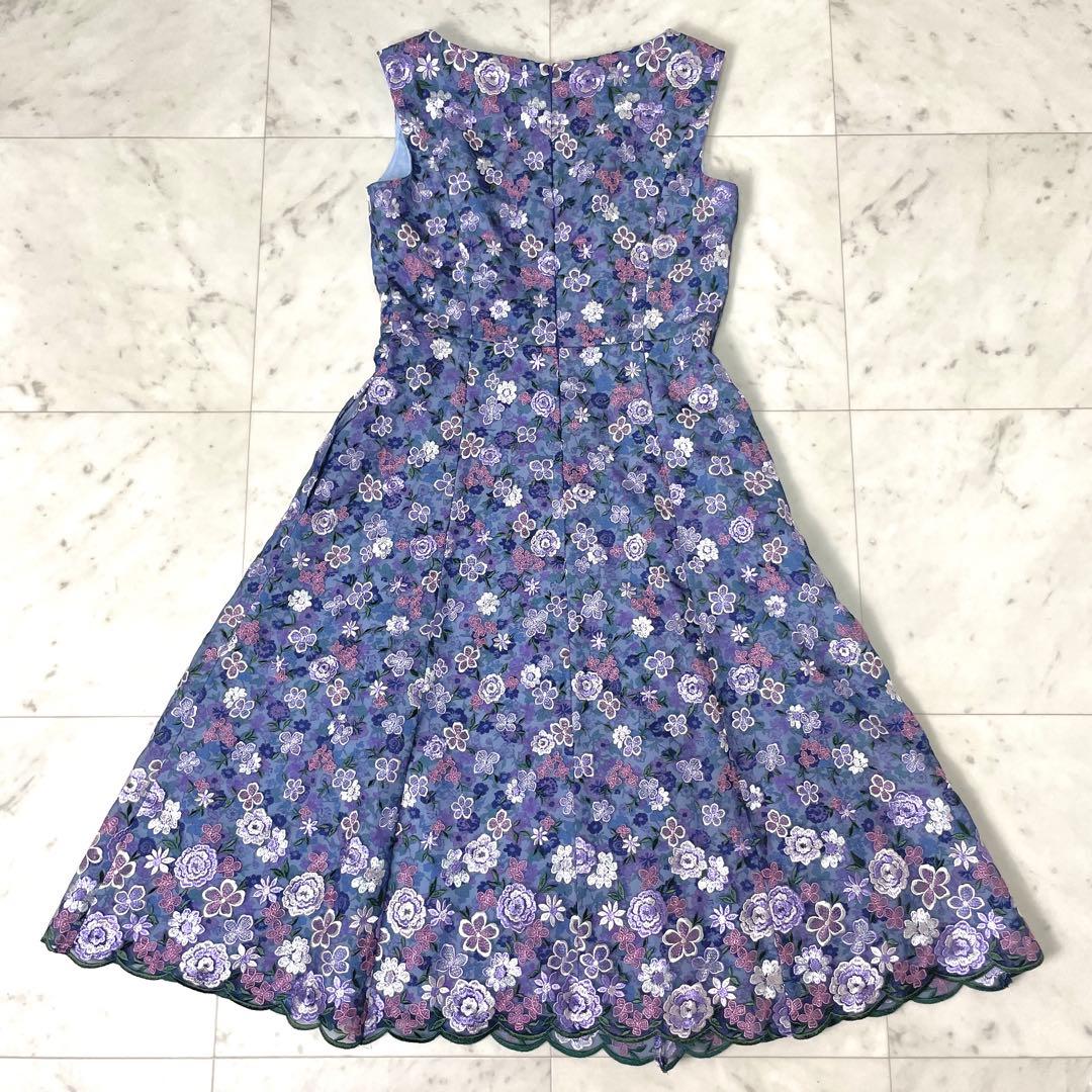 【極美品】定価11万 トッカ ANNAドレス 完全受注生産 希少 総刺繍 0紫