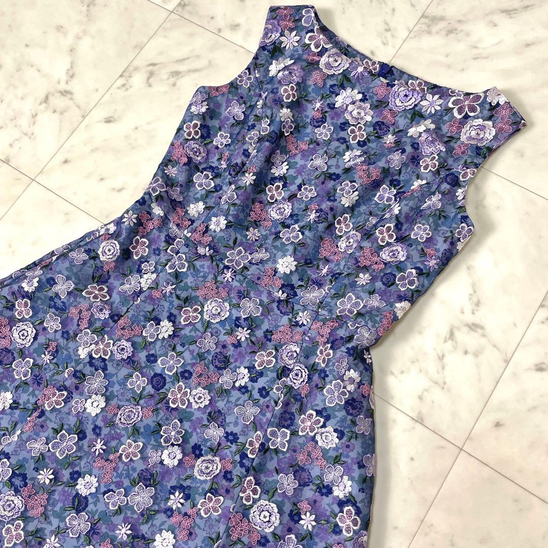 【極美品】定価11万 トッカ ANNAドレス 完全受注生産 希少 総刺繍 0紫