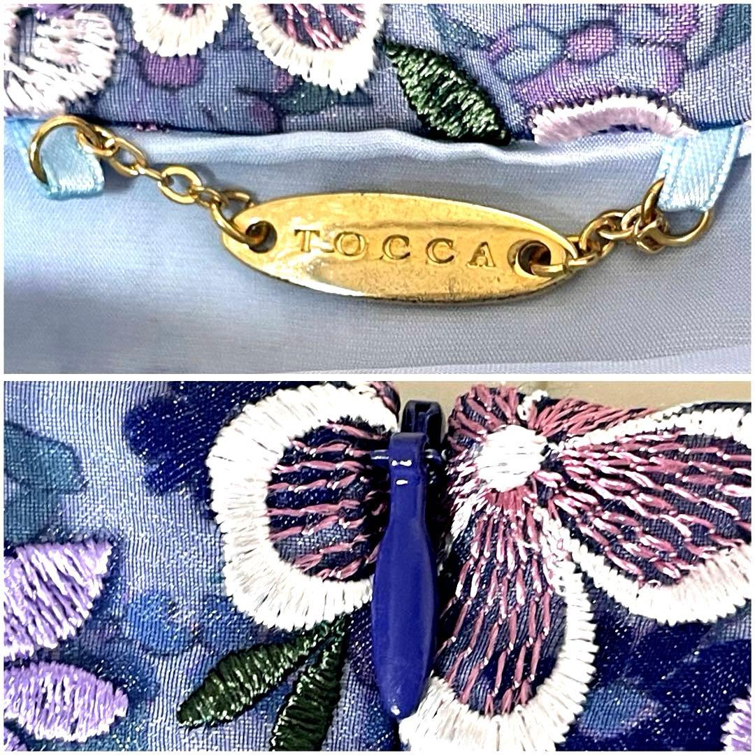 【極美品】定価11万 トッカ ANNAドレス 完全受注生産 希少 総刺繍 0紫