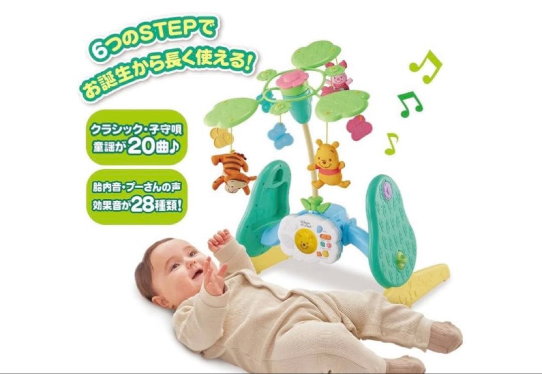 【美品】えらべる回転 6WAY ジムにへんしんメリー プラス くまのプーさん
