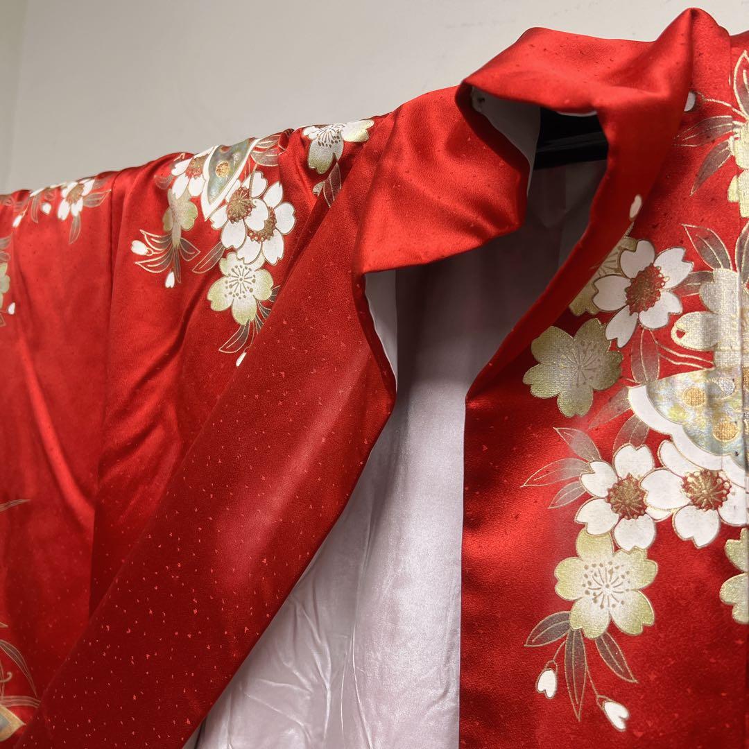 振袖　金彩　梅花　蝶　菊花　牡丹　桔梗　着物　101tz