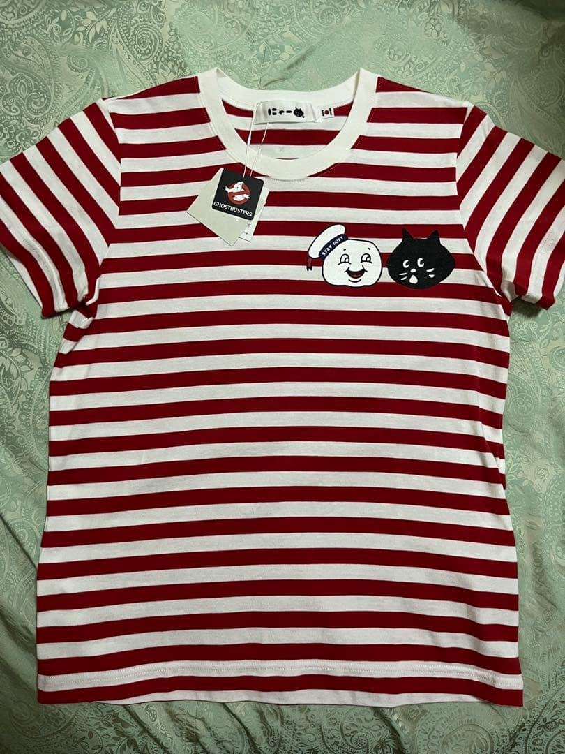 にゃー　ゴーストバスターズ　コラボ　Tシャツ　レッド　ブルー　セット　ネネット