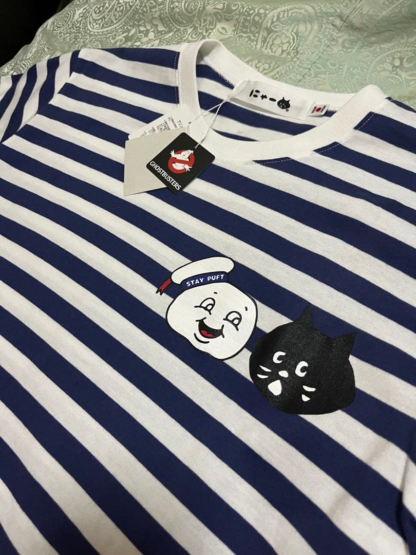 にゃー　ゴーストバスターズ　コラボ　Tシャツ　レッド　ブルー　セット　ネネット