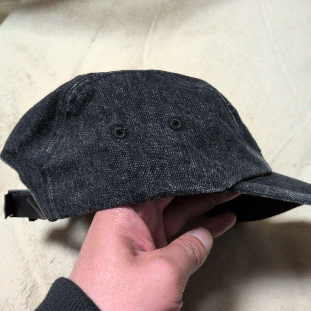 美品 Supreme ブラックデニム ベースボールキャップ