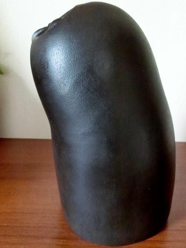 希少★鳥の彫刻家　山本常一作品　ふくろう/梟　彫像 置物 外箱付　森の賢者　鉄