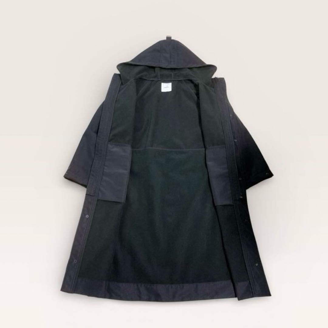 【美品】Spick & Span⭐️ボンディングフーデッドコート 撥水加工 黒
