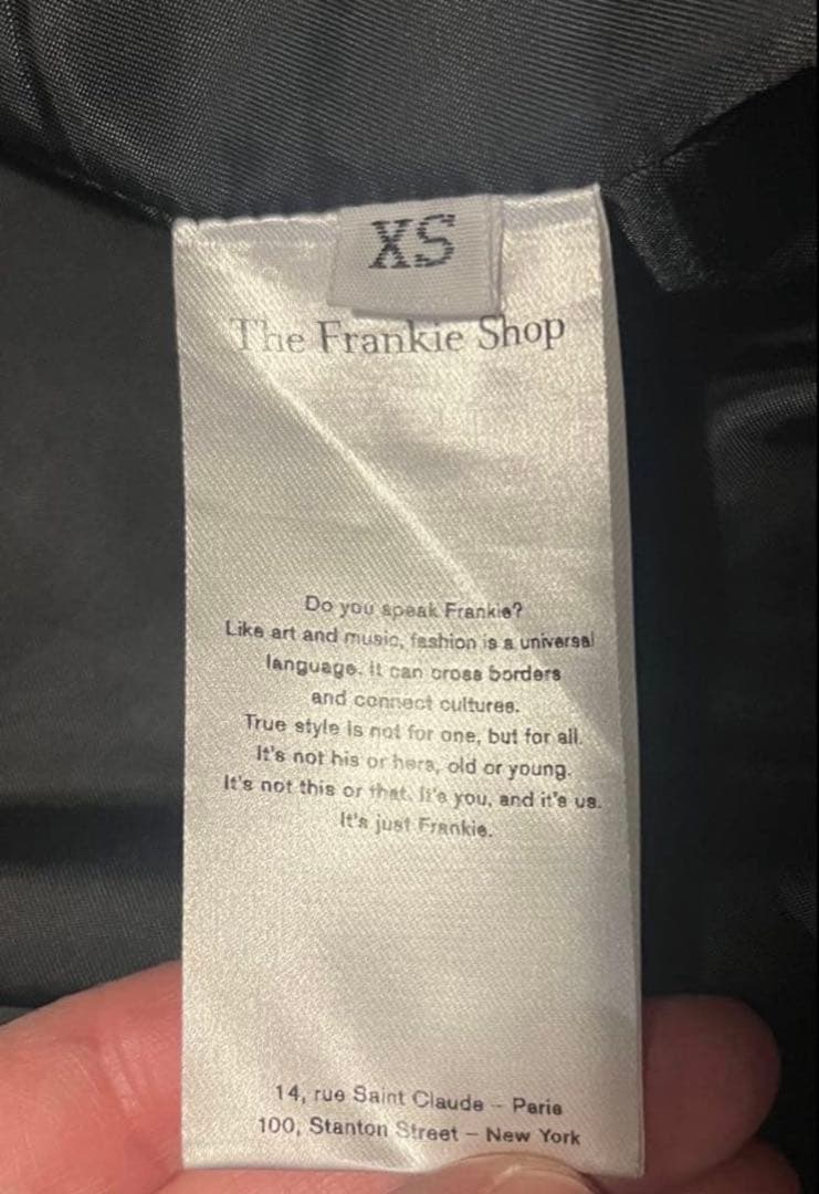 The Frankie Shop ブラック テーラードジャケット XS