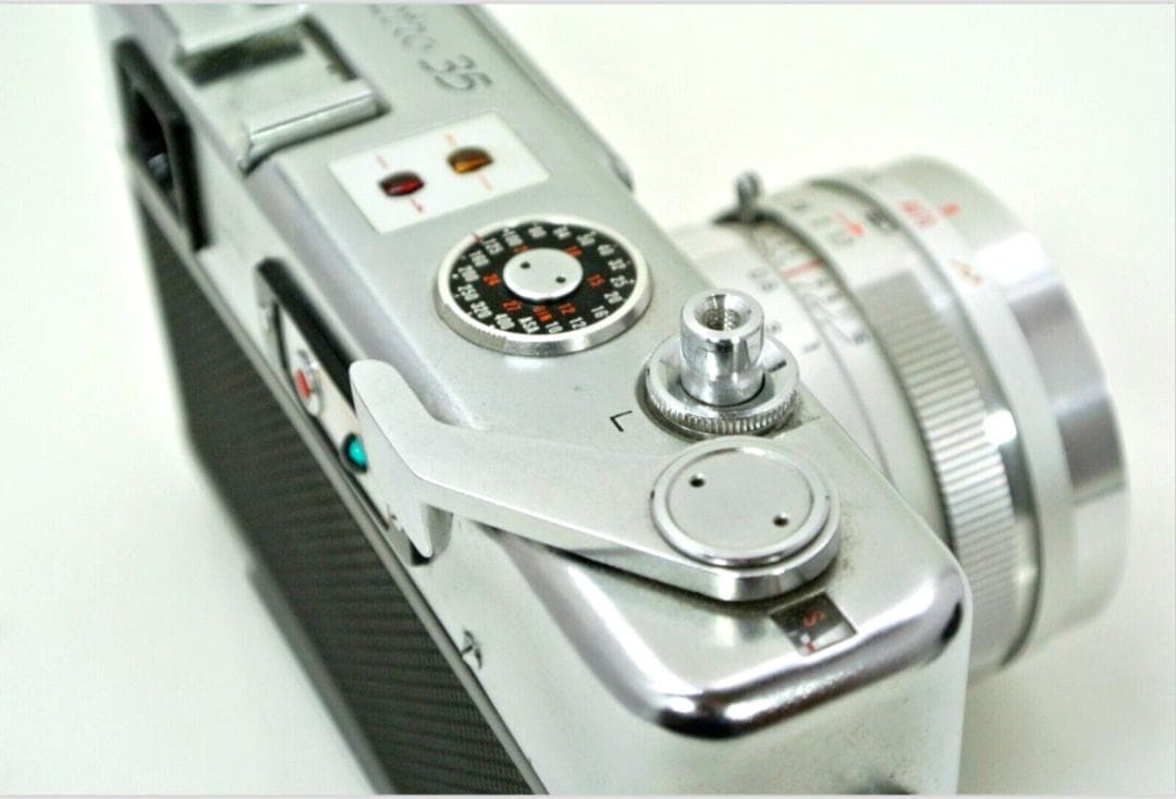 美品ヤシカ エレクトロ35 フィルムカメラ 第1世代革ケース付き完動品