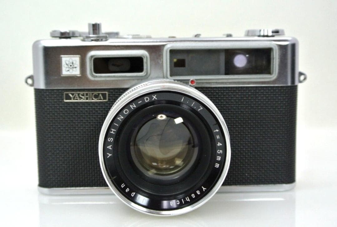 美品ヤシカ エレクトロ35 フィルムカメラ 第1世代革ケース付き完動品