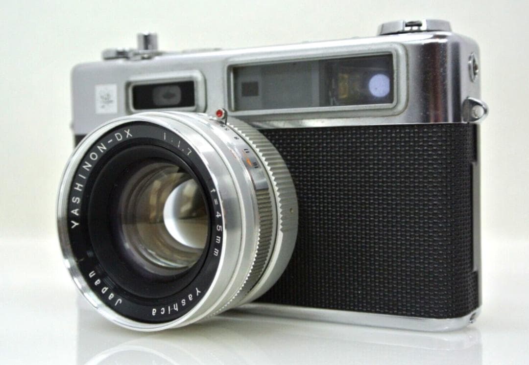 美品ヤシカ エレクトロ35 フィルムカメラ 第1世代革ケース付き完動品