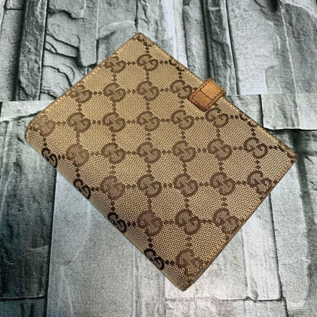 GUCCI グッチ 二つ折り財布 GGキャンパス シルバー金具